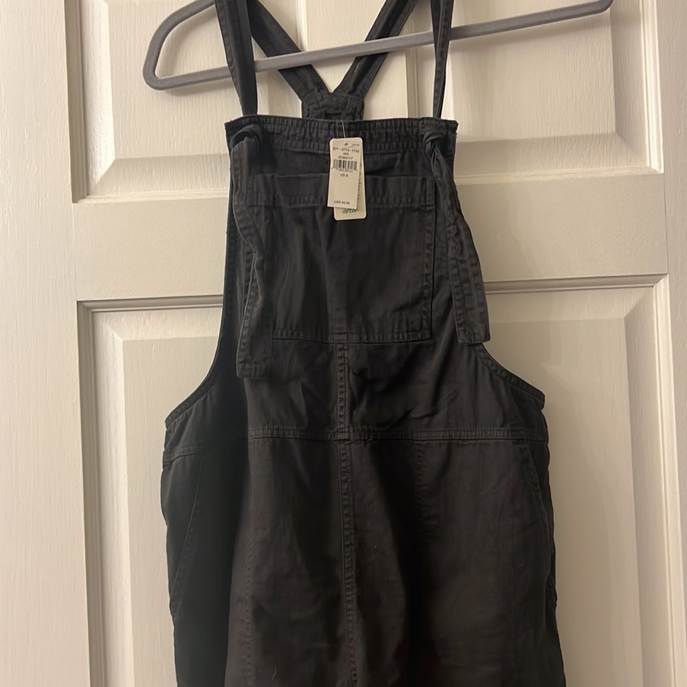 Arie Lightweight linen feel overalls - Dark Gray - Small